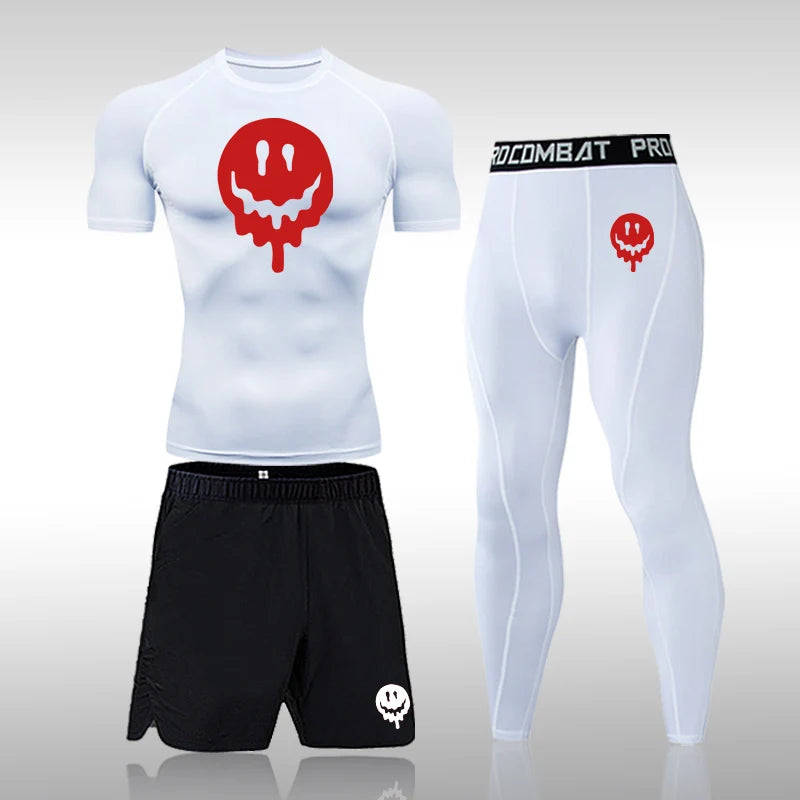 Men's Compression Running Set | Long Sleeve Running Top & Athletic Compression Gear for Fitness