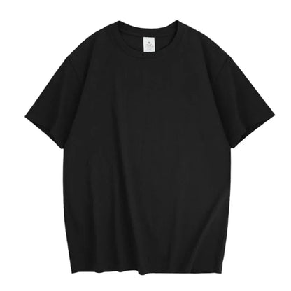 Plain 100% Cotton 220 Gsm Crew Neck Half Sleeve T-shirts for Men Casual Summer Oversized T-Shirt for Daily Wear Vacation Resorts
