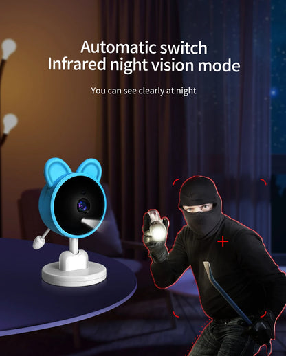 Baby Care Infrared Night Vision Breastfeeding Reminder Temperature Detection Lullaby Wireless Connection Video Surveillance