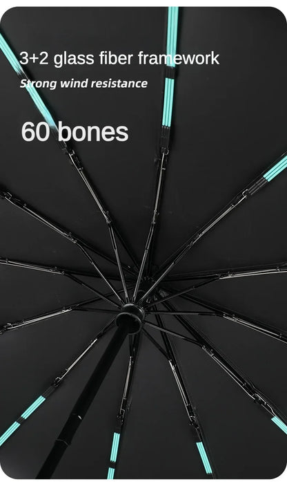 Stormproof Windproof Automatic Folding Rain Umbrella for Men, Large Strong Reinforced 288 Bone, Sun UV UPF50+ Parasol