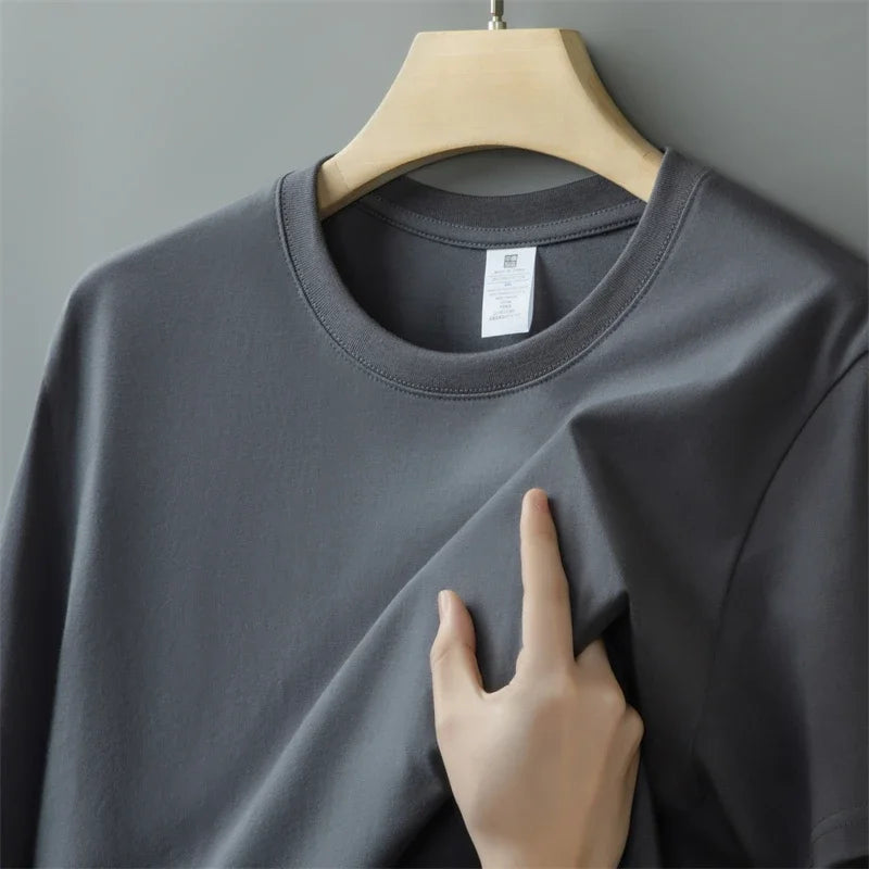 Men's Oversized T-Shirt - Cotton Round Neck Summer Casual Tee | Breathable Short Sleeve