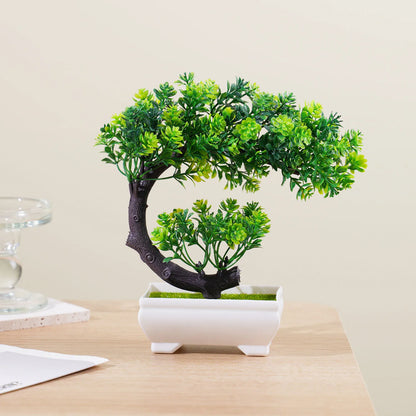 Artificial Bonsai Trees - 4Pcs Fake Potted Plants for Home Office Decor and Gifts