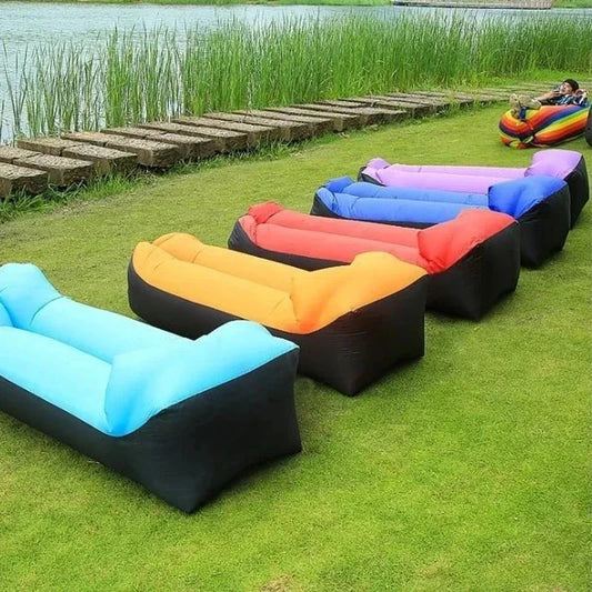 Lazy Inflatable Sofa Outdoor Portable Inflatable Couch Folding Camping Inflatable Sofa Outdoor Furniture Inflatable Lounger