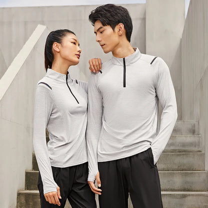Unisex Long Sleeve Shirt - Breathable Fitness Top With Anti Sweat Technology