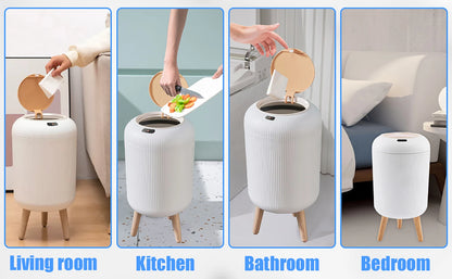 Smart Motion Sensor Trash Can - Automatic Plastic Bin for Home  Office