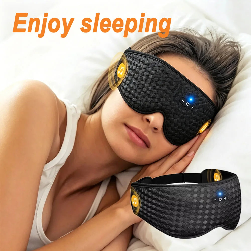 Bluetooth 3D Eye Mask Sleep Eyes Mask Light Blocking Nap Airplane Travel Wireless Sleep Mask Earphones Adjustable Washable Gift