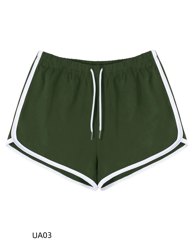 Summer Women's Casual Solid Cotton Shorts Yoga Gym Workout Fitness Pants Loose Student Comprehensive Training Short