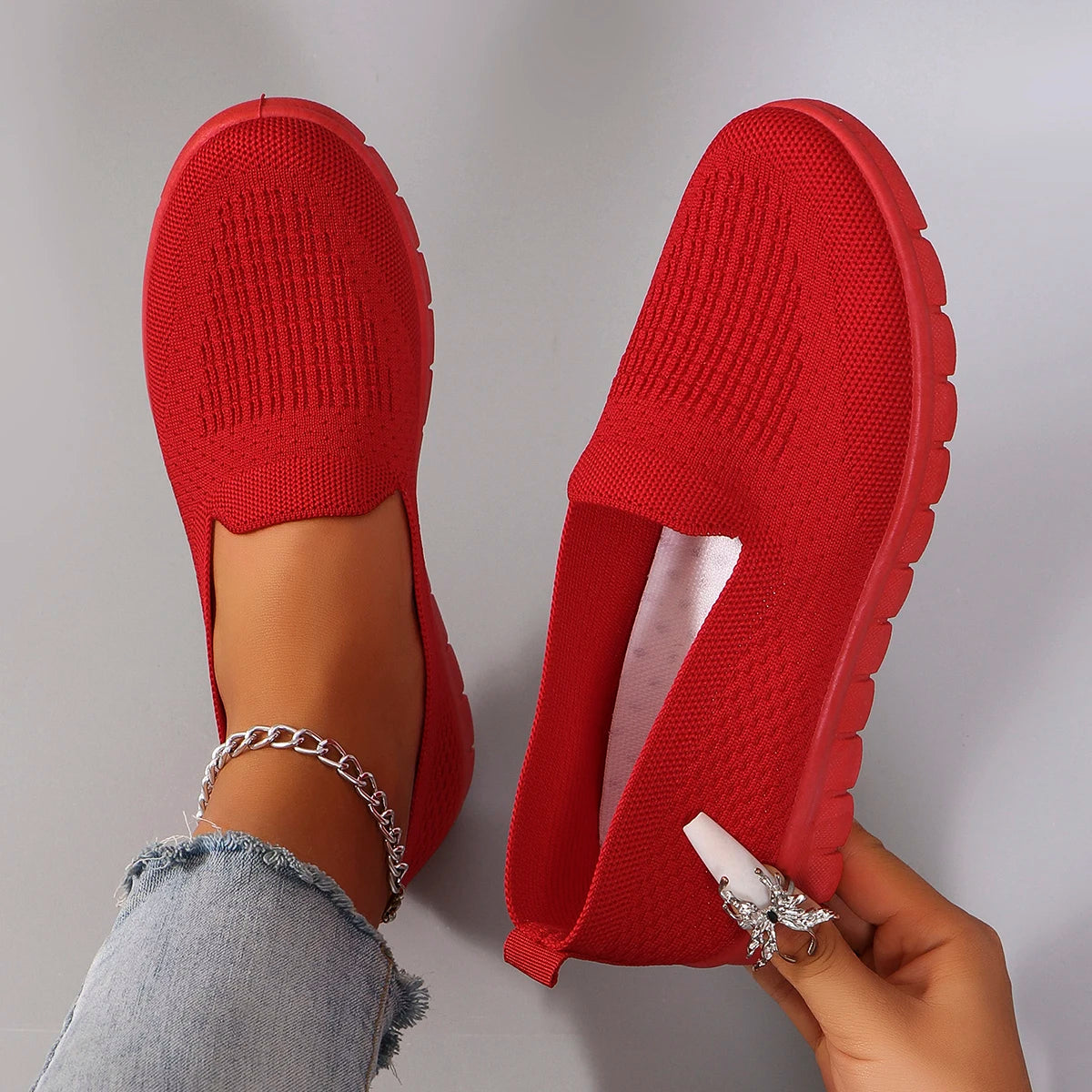 Women's summer breathable mesh flat shoes women's shoes casual sneakers shoes, clearance free shipping