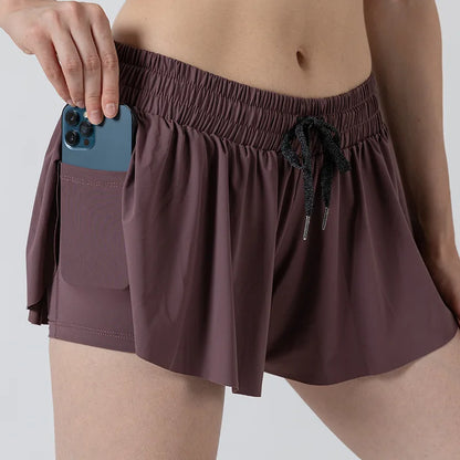 2 in 1 Jogger Flowy Athletic Shorts for Women Gym Yoga Workout Running Tennis Skirt Comfy Skort Lounge Cute Clothes Casual Wear