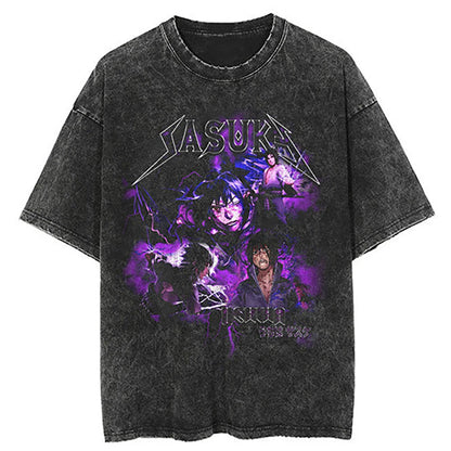 Hip Hop Streetwear T Shirt Japanese Anime Naruto Print T-Shirt Men Harajuku Cotton Tshirt Summer Short Sleeve Tops Tees