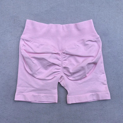 Shorts Set 2 Pieces Seamless Yoga Set Workout Tracksuit Women Halter Sport Bra And Low Waist Scrunch Bum Gym Shorts Suits