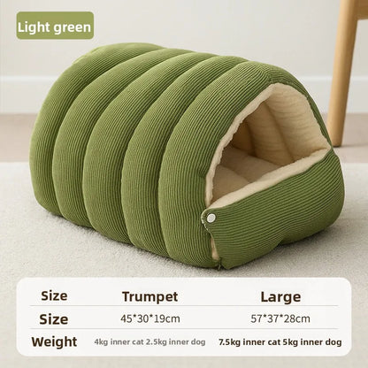 Cat Nest Four Seasons Universal Removable and Closed Cat Bed Winter Dog Nest Warm Sleeping Bag with Thick Velvet Pet Supplies