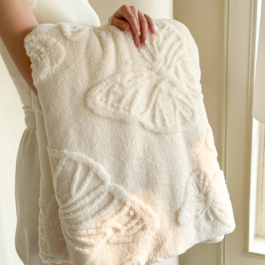 Winter Flannel Blanket - Coral Fleece Solid Color Nap Blanket - ZOOMNSTORE