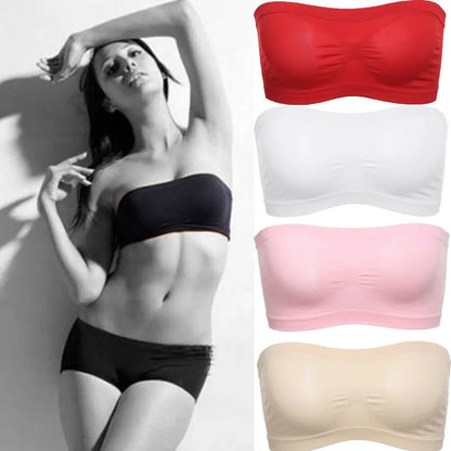 Strapless Tube Bra - Breathable Mesh Wireless Bra for Women | Summer Crop Top Bralette