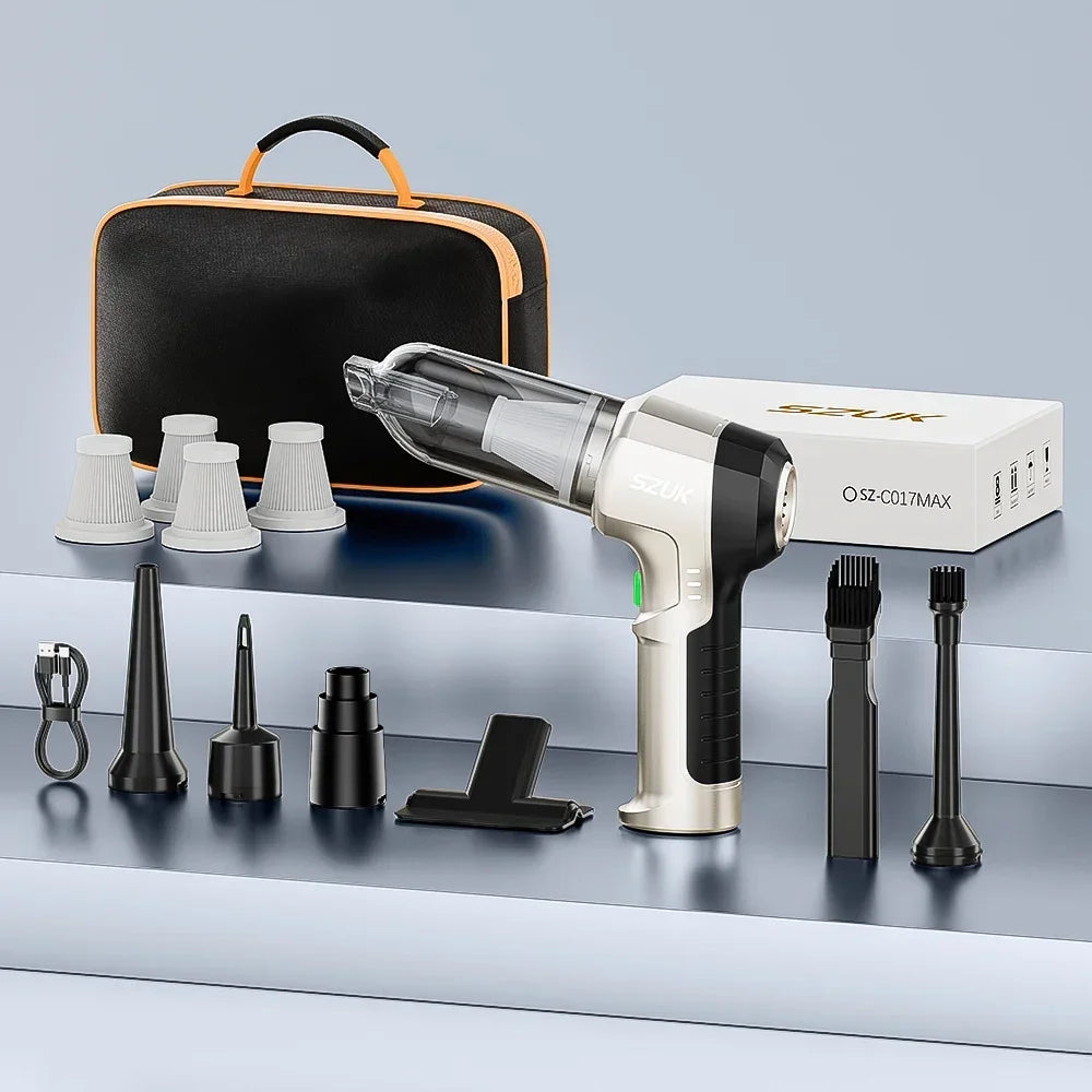 Wireless Car Vacuum - Portable Handheld Cleaner With Strong Suction & HEPA Filter