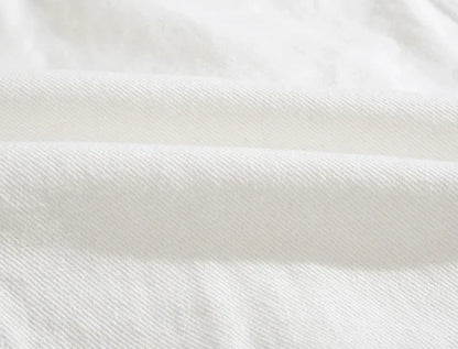 New Men's Jean Jacket Slim Fit Cotton Denim Jacket Red White Black Ripped Hole Jean Coats Men Outerwear Plus Size Streetwear