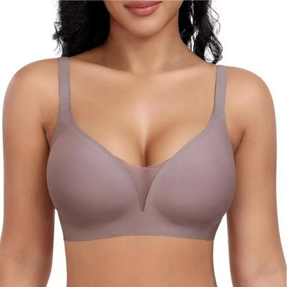 Plus Size Push Up Bra - Wireless Seamless Women Bra with Rear Hook & Beauty Back