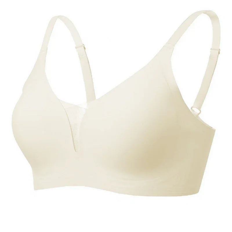 Plus Size Push Up Bra - Wireless Seamless Women Bra with Rear Hook & Beauty Back