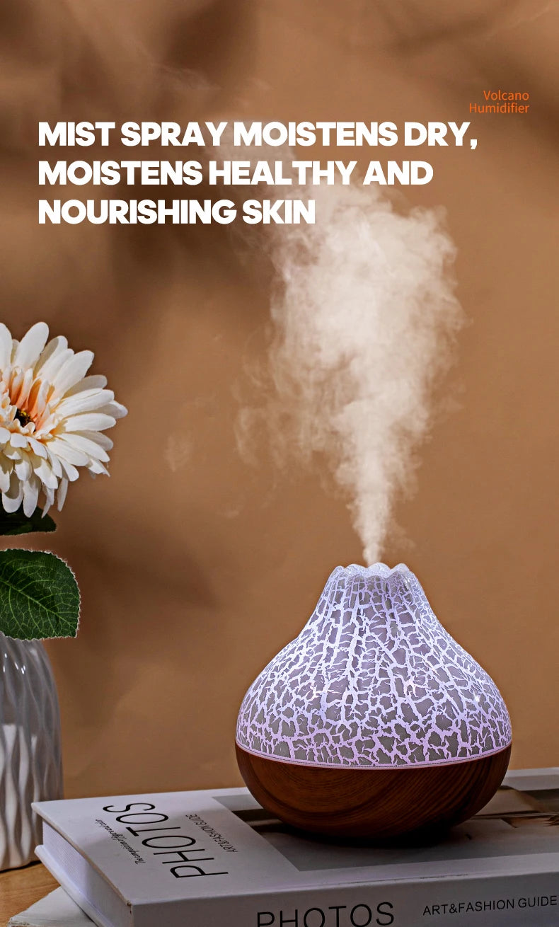 300ml USB Desktop Humidifier - Colorful Mist Diffuser  Air Purifier