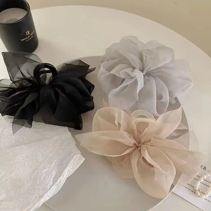 Elegant Mesh Bow Grip Clip for Girls Ponytail Braid Hair Claw Clip Stylish Hair Accessory Gift for Ladies  заколка зажим