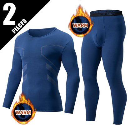 Men's Autumn/Winter Warm Underwear Set Solid Color Multi Color Round Neck Long Sleeve Top Letter Elastic Waist Casual Pants