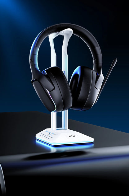 ATK N9 2.4GHz Wireless Gaming Headset with Mic for PS5 PS4 PC Mac Playstation Bluetooth Gaming headphone with Microphone