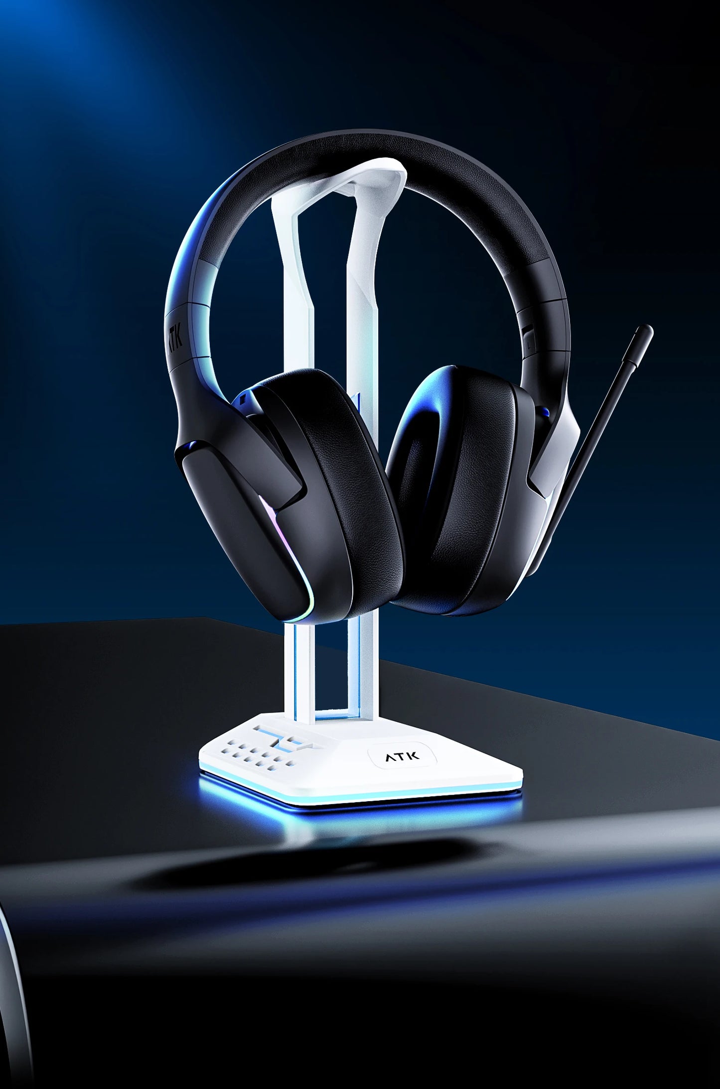 ATK M1 Game Headset Three Mode Wireless Headworn PS5  PC Gaming Headset Microphone Virtual 7.1 Surround Noise Reduction Headset