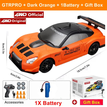 RC Drift Car 4WD - LED Remote Control Racing Vehicle for Kids  Adults