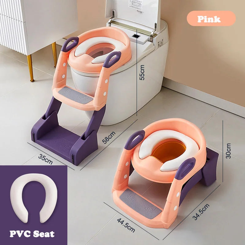 Portable Potty Seat - Foldable Toilet Training Stool | Easy Clean Baby Potty Chair