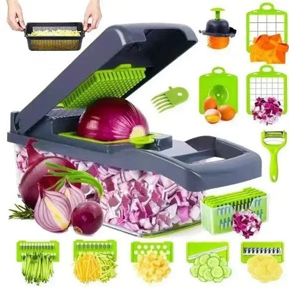 16-Piece Vegetable Chopper Set – Slicer, Dicer, Grater & Peeler