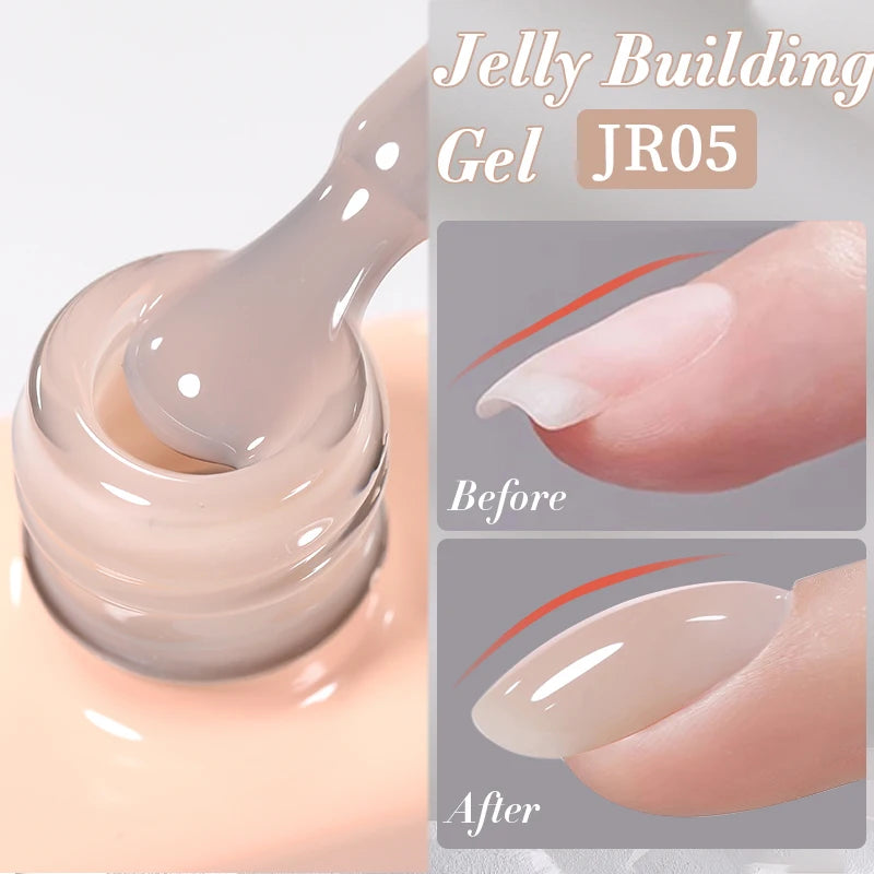 Nude Crystal Rubber Base Gel - 7ml Semi-Permanent Soak Off UV LED Nail Varnish