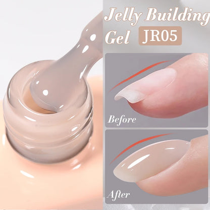 Nude Crystal Rubber Base Gel - 7ml Semi-Permanent Soak Off UV LED Nail Varnish