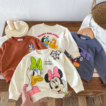 Disney Cartoon Hoodie - Long Sleeve Sweatshirt for Kids