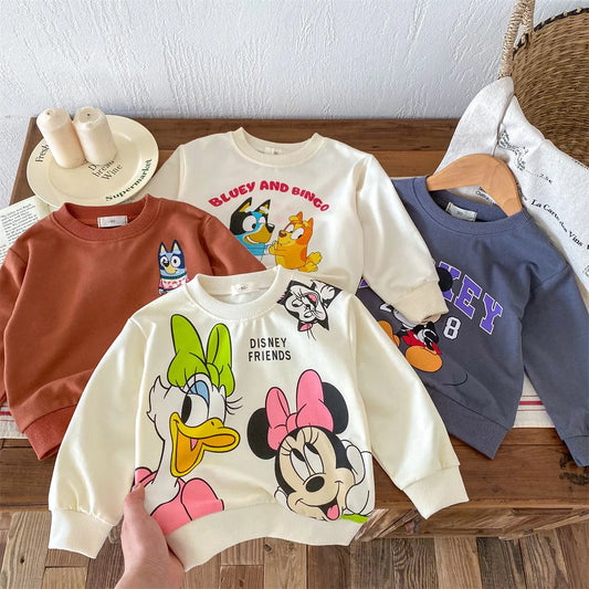 Disney Cartoon Hoodie - Long Sleeve Sweatshirt for Kids