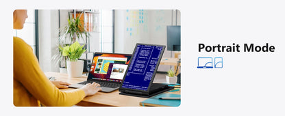 Portable Dual Monitor 14 Inch IPS Display - USB-C Laptop Screen Extender for Windows Mac