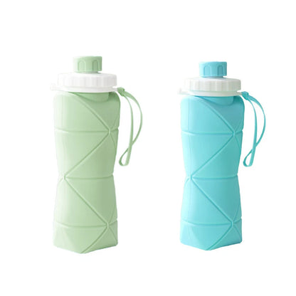 Outdoor Silicone Folding Water Bottle Portable Retractable Cup Travel Tools Collapsible Sport Bottles For Hiking Trekking Tours