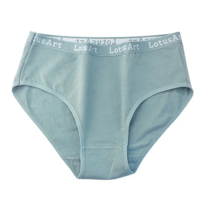 6pcs Cotton Women Panties Lady Plus Size Underwear High Waist Briefs Breathable Solid Color Female Lingerie Shorts