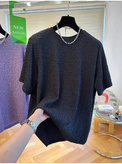 Men's Casual T-Shirt – Loose Breathable Quick-Dry Korean Top