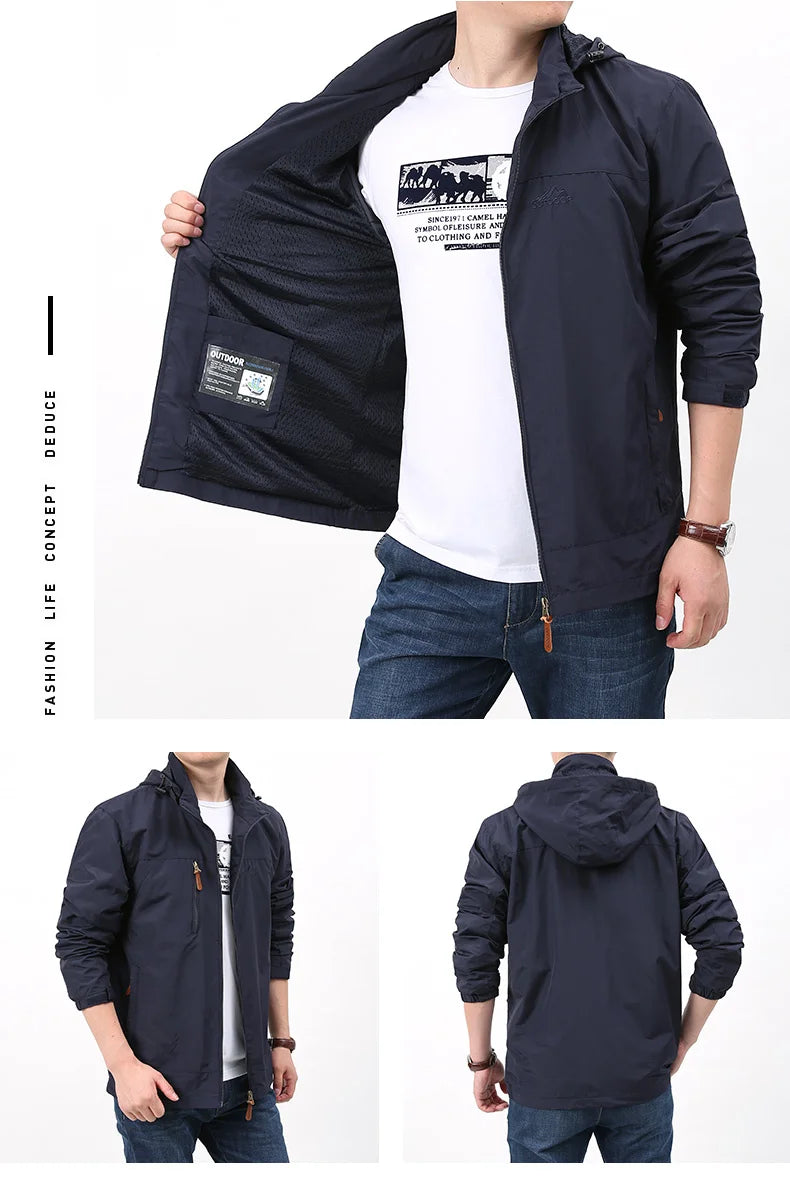 Waterproof Windbreaker Jackets Men Naturehike Casual Hiking Tactical Jacket Women Multi-pocket Hooded Fishing Windproof Coat