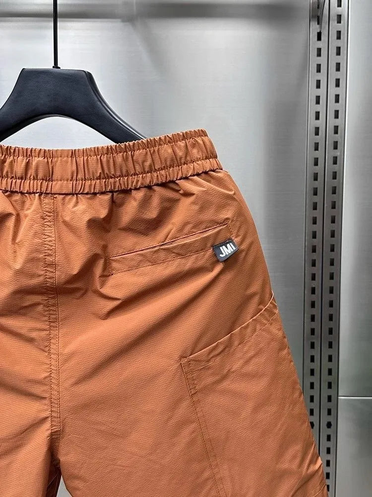 Men's Work Shorts - Large Pocket Elastic Waistband Summer Casual Loose Fit