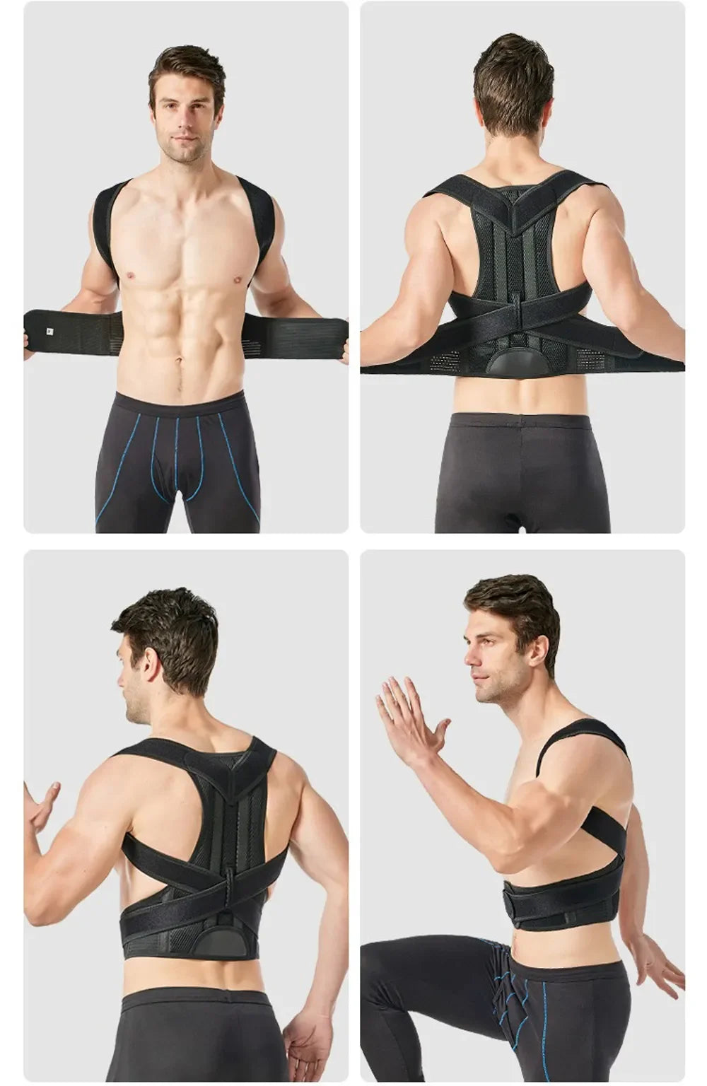 3XL 4XL Magnetic Slouching Corrective Shoulder Orthopedic Spine Pain Relief Back Brace Support Scoliosis Posture Corrector Belt