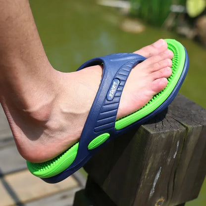 MAEDEF Flip Flops for Men Summer Breathable Beach Shoes Sandals Mens Luxury Flip Flops Breathable Plus Big Size Men Slippers 47