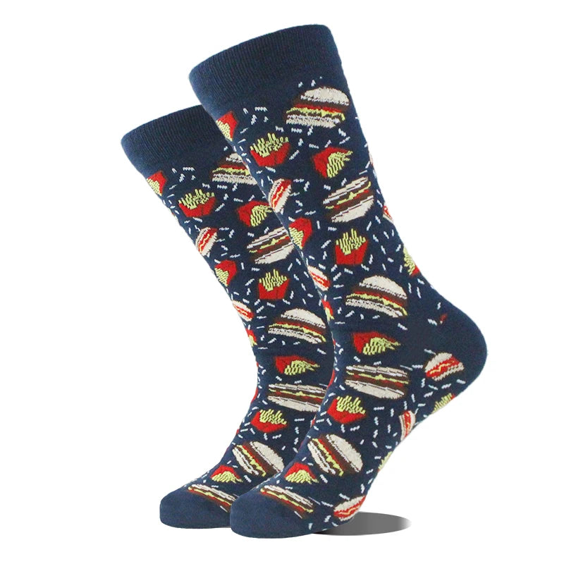 Funny Alien Shark Cotton Socks - Unisex Novelty Crew Socks