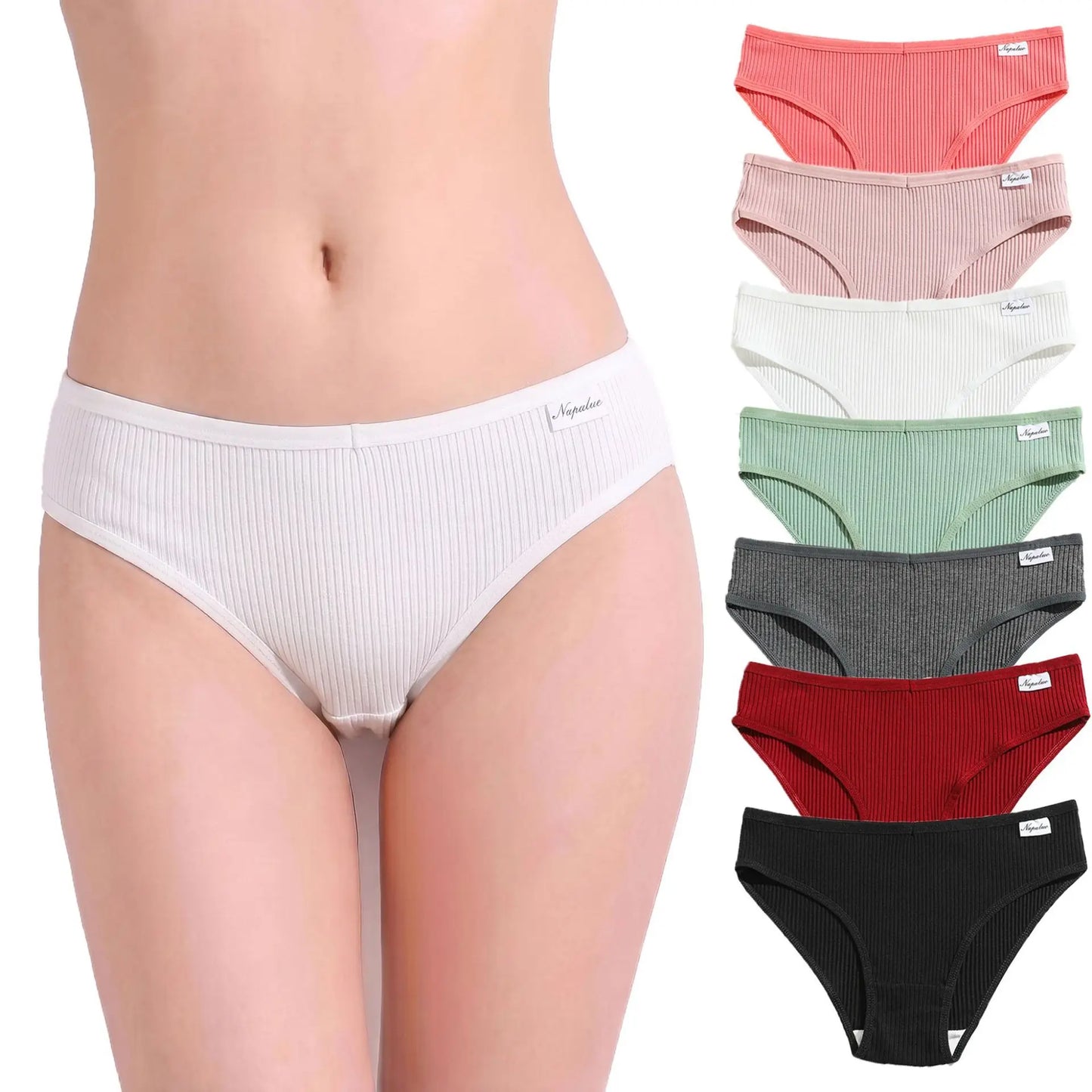 3Pcs/Set Cotton Panties Women Solid Color Soft Breathable Briefs Female Underpants Comfort Stretch Sexy Lingerie S-XL