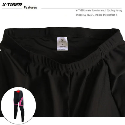 X-TIGER Women Cycling Pants MTB Bike Cycling Trousers Anti-sweat Anti-shock 5D Anti-Slip Padded Gel Racing Bicycle Sport Pants