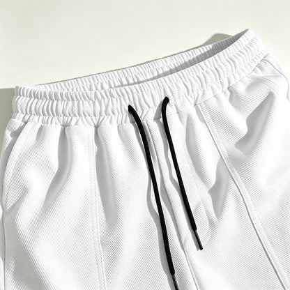 2026 New Men Multi Pocket Cargo Capri Shorts Loose Fit Daily Street Travel Outdoor Casual Drawstring Waist Cropped Short Pants