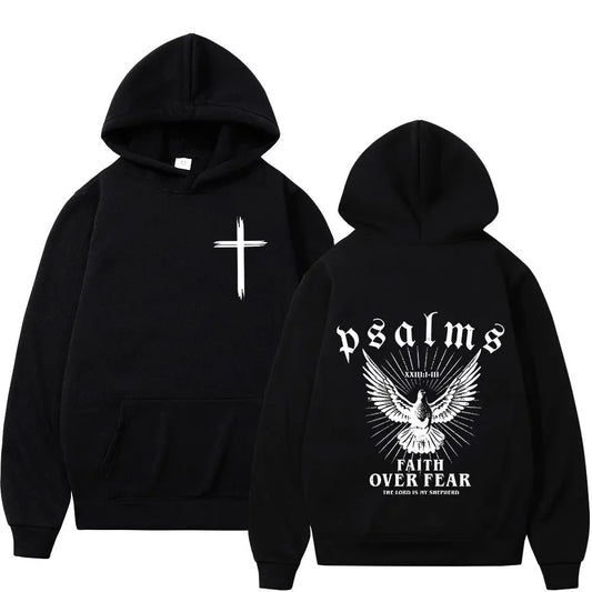 Faith Over Fear Hoodie - Christian Vintage Sweatshirt for Men  Women - ZOOMNSTORE