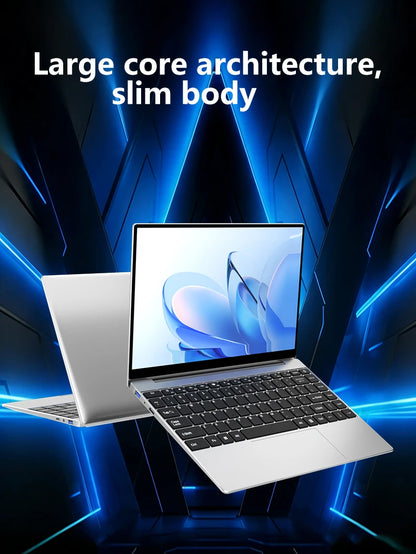 LENO 14.1"Ultra Slim Laptop Windows11 Intel 4405U 16GB 2TB SSD Gamer Notebook 1920*1080 Display Office Study Gaming Computer PC