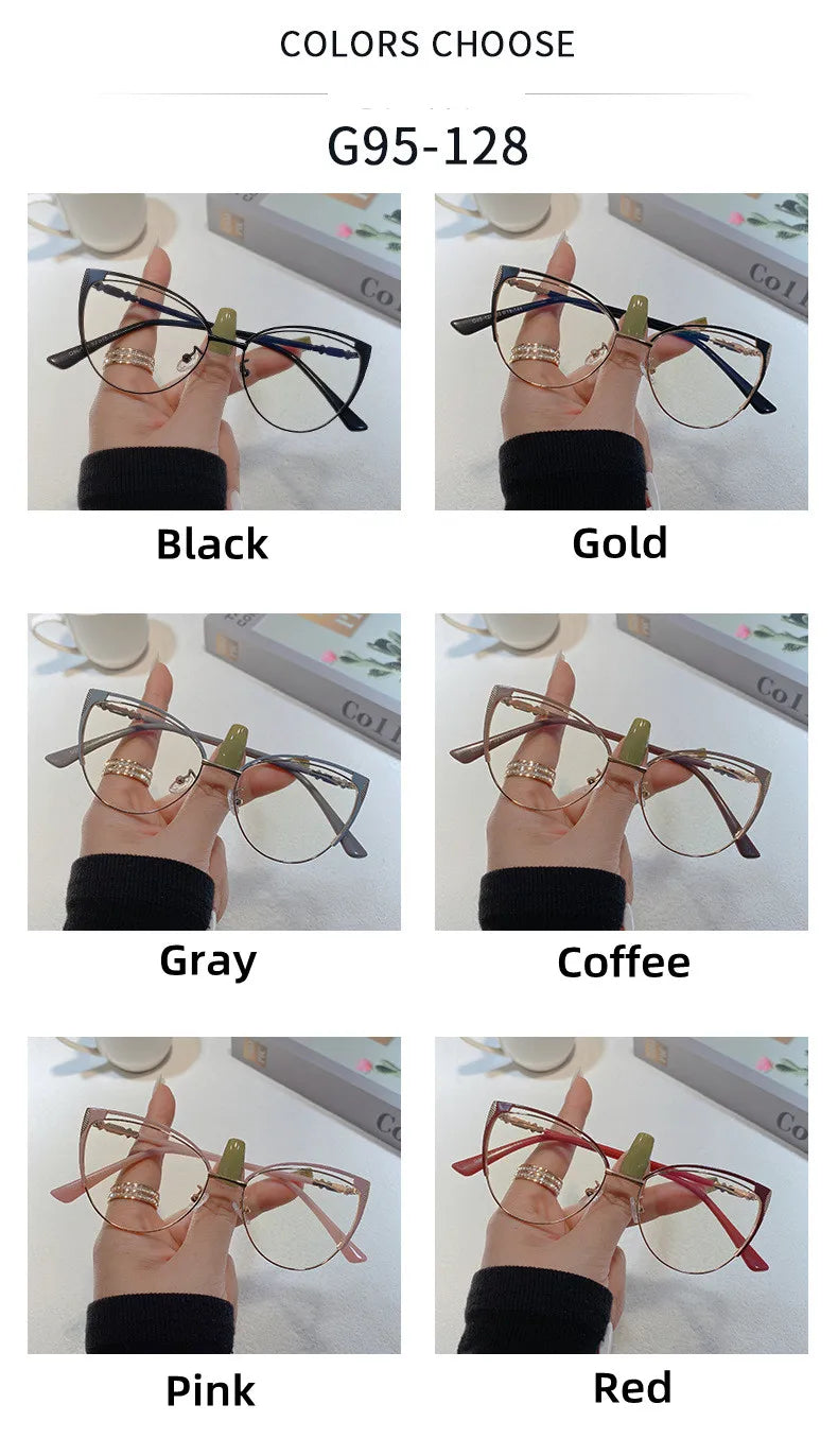Photochromic Reading Glasses – Retro Cat Eye Frames With Blue Light Protection