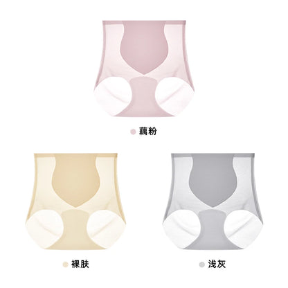 Gentle.Bear Women's Ice Silk Seamless High Waist Panties Breathable Ladies Briefs Elastic Soft Underwear 2025 NEW